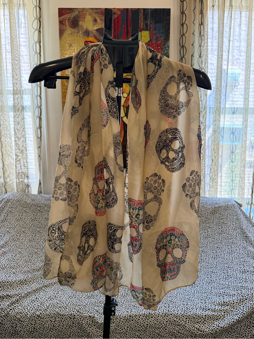 Skull Print Scarf